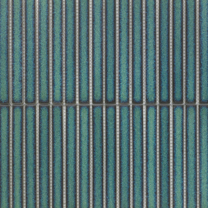 Green Gloss - Linear Smooth Mosaic Porcelain Wall Tile