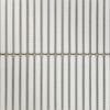 White Gloss - Linear 8mm Smooth Mosaic Waterproof Porcelain Wall Tile