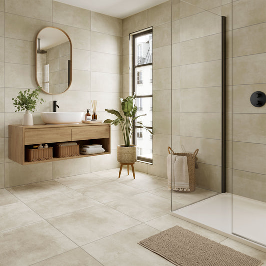 Cream Matt - Urban 9mm Smooth Waterproof Porcelain Wall & Floor Tile