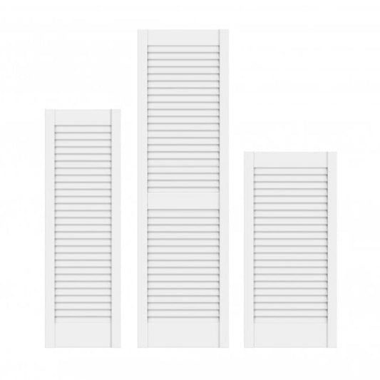 28mm White Painted Open Louvre Door