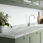 Marmo Bianco - Rounded Edge Laminate Worktop 3000mm x 600mm x 28mm