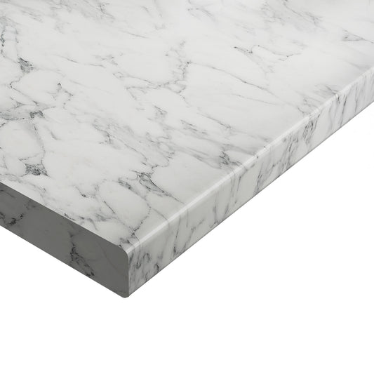 Leader | Marmo Bianco - Matt Worktop Sample (WT38RD-7)