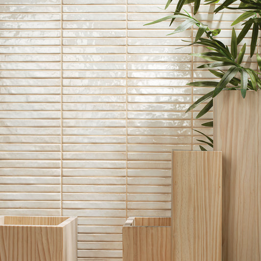 Pearl Gloss - Elara 9.2mm Smooth Linear Waterproof Ceramic Wall Tile