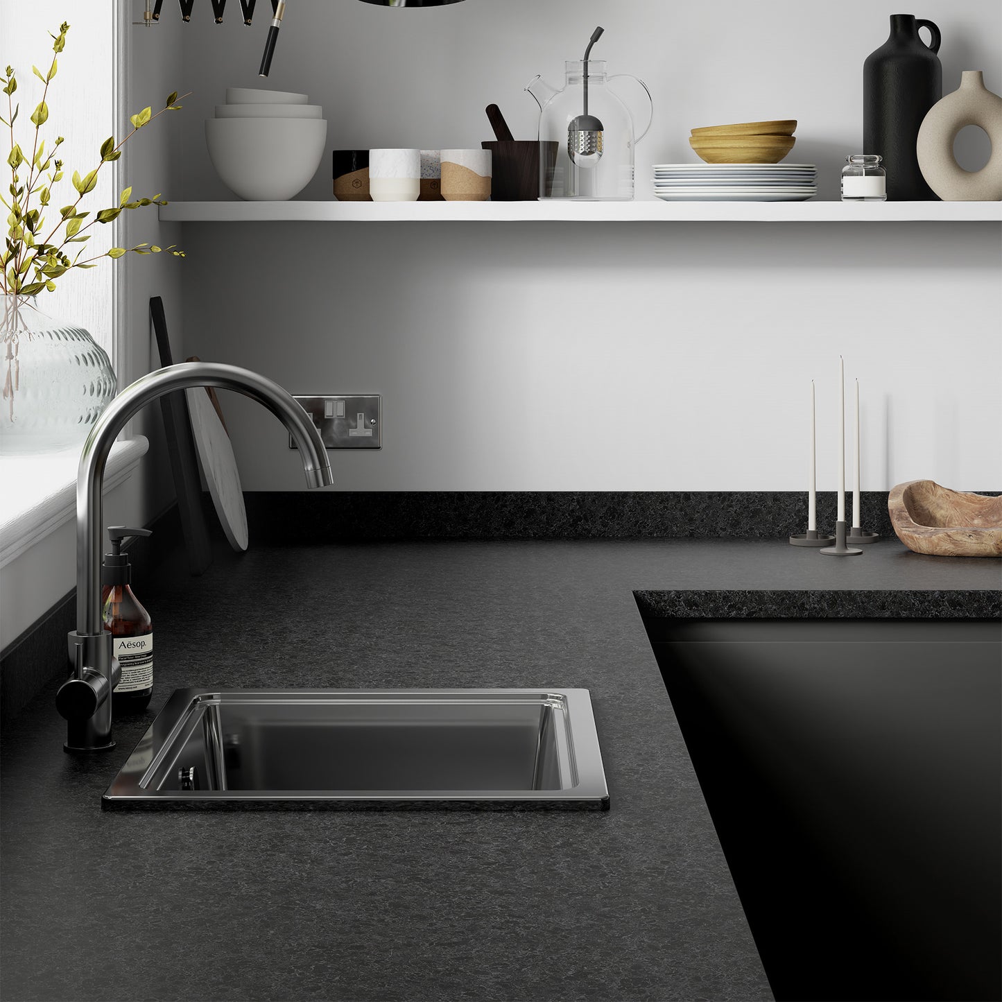 Laminate Worktop - Midnight Granite 3000mm x 600mm x 38mm