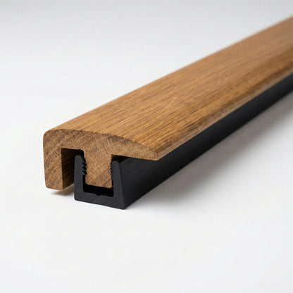 Natural Oak - Lacquered Oak End Profile Door Bar 990mm