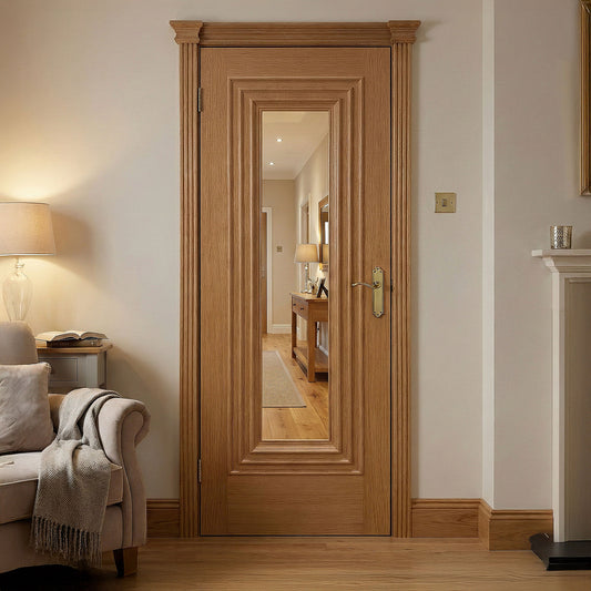Oak Internal Fully Finished Clear Glass Trinity Door (OAKTRICG)