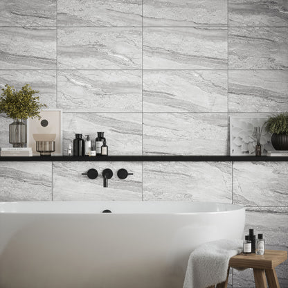 Grey Matt - Arden Smooth Water Resistant Ceramic Wall Tile