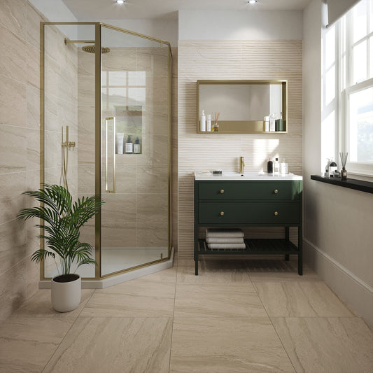 Beige Matt - Arden 9.5mm Smooth Waterproof Porcelain Wall & Floor Tile