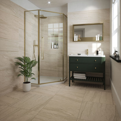 Beige Matt - Arden Smooth Waterproof Porcelain Wall & Floor Tile
