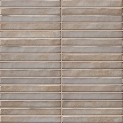 Grey Gloss - Elara Smooth Linear Ceramic Wall Tile