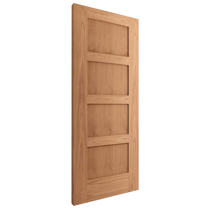 Oak Internal Fully Finished Shaker 4 Panel FD30 Fire Door (122057)