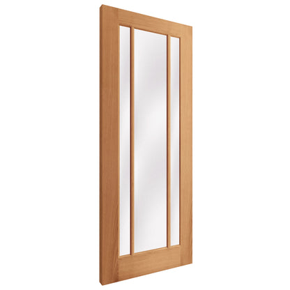 Oak Internal Fully Finished Toledo 3 Light Clear Glass Door