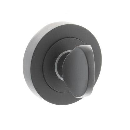 Status WC Turn and Release On Round Rose, Matt Black (87995)