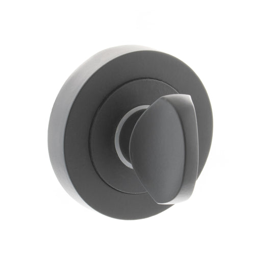 Status WC Turn and Release On Round Rose, Matt Black (87995)
