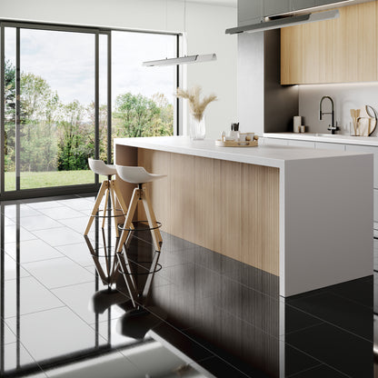 Black - Lustre SPC 6mm High Gloss Rigid Core Vinyl Flooring (108418)