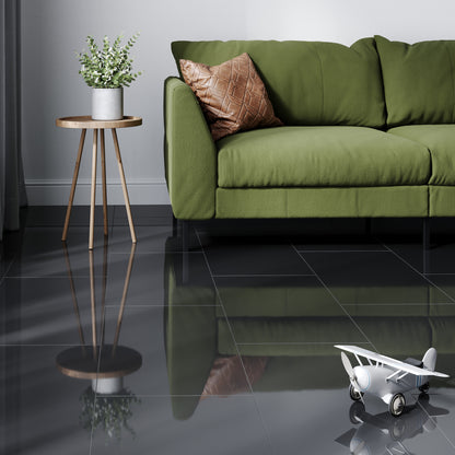 Black - Lustre SPC 6mm High Gloss Rigid Core Vinyl Flooring (108418)