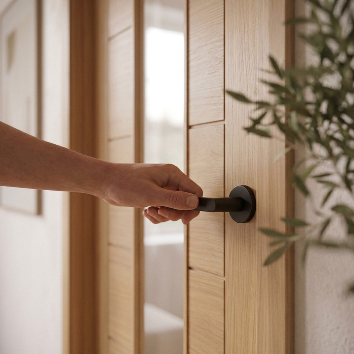 Oak Internal Fully Finished Pedrena 1 Light Clear Glass Door