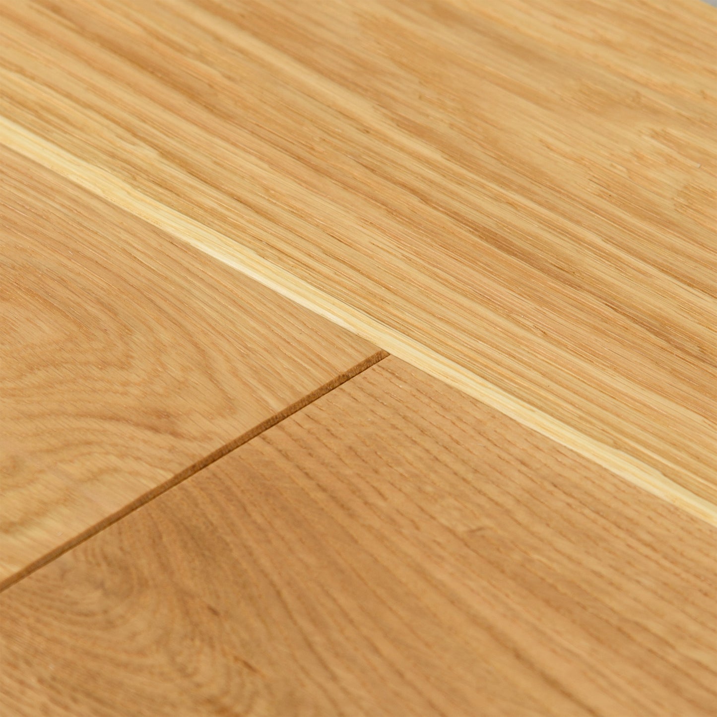 Natural Oak - 18mm Brushed and Oiled Solid Real Wood Flooring