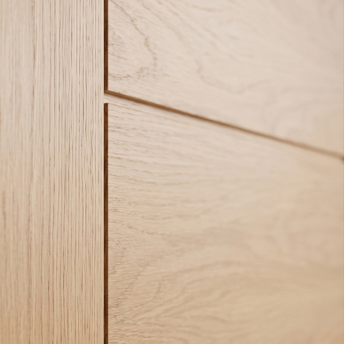 Oak Fully Finished Pedrena 1 Light Frosted Glass Made-to-Measure Internal Door