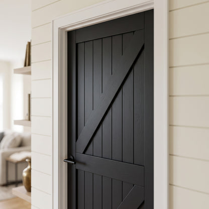 Black Internal Primed Z Brace Barn Door