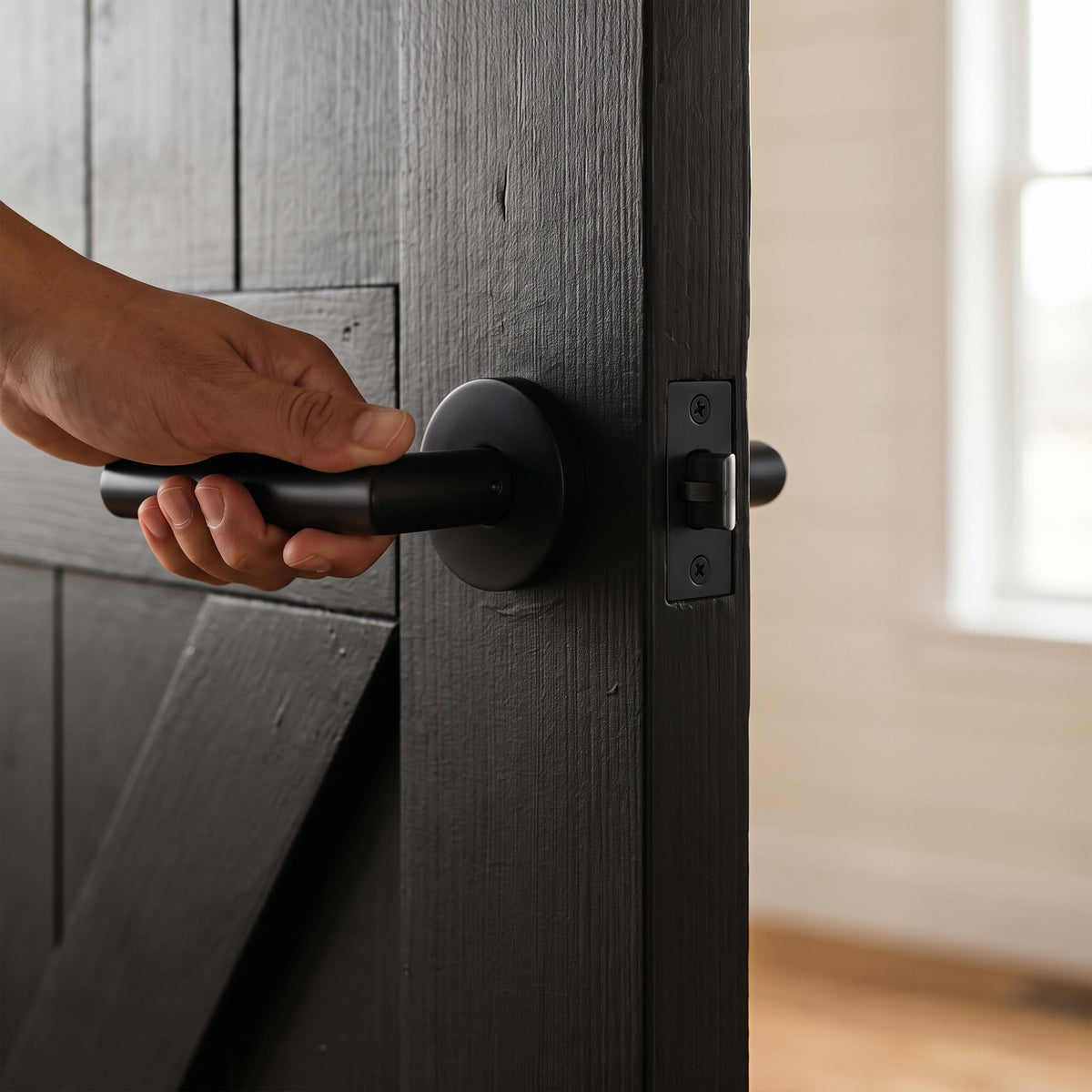 Black Internal Primed Z Brace Barn Door