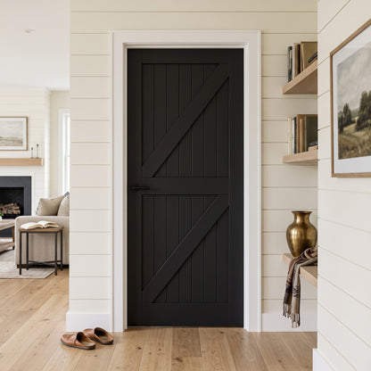 Black Internal Primed Z Brace Barn Door