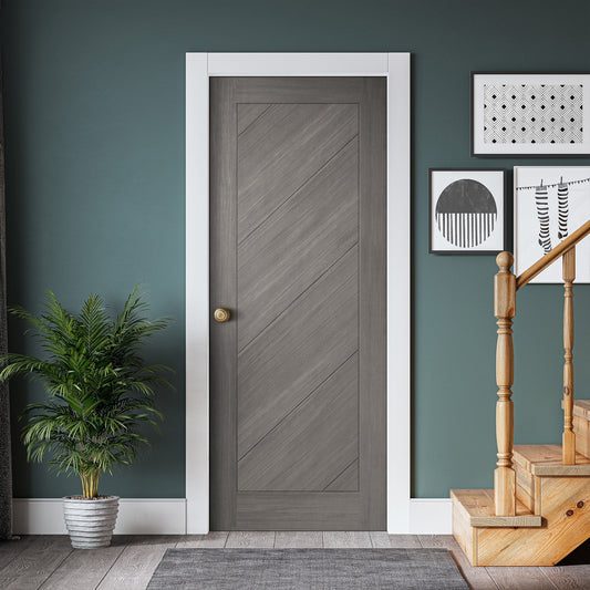 Light Grey Internal Fully Finished Endure Laminate Stockholm FD30 Fire Door (122010)