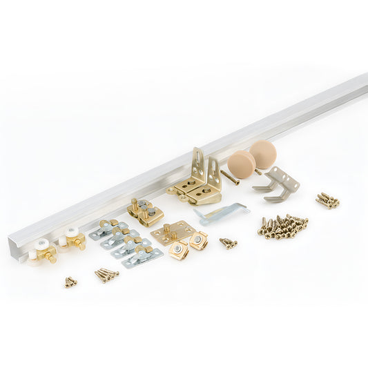 White 1m Top Hung Bi-fold Sliding Door Track (PCH-BFTRACK)