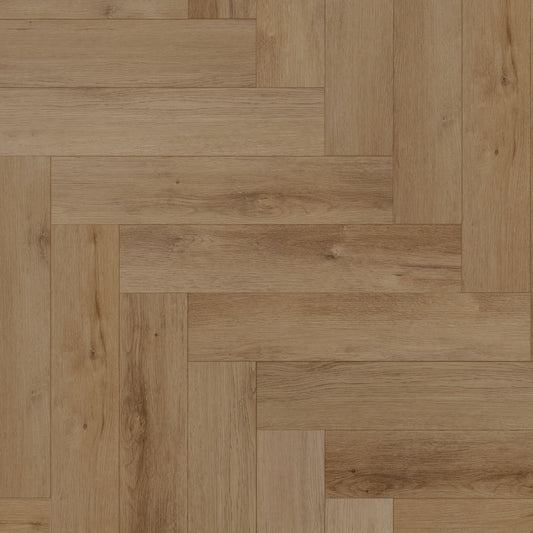 Burnaby Oak - Foundation Herringbone SPC 2mm UV Coated Sample (CW-3885-HB)