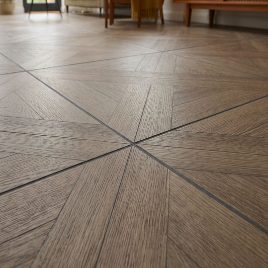Surrey Oak - Luxe Vision Pre-Grouted 6.5mm Stone Embossed UV Coated Rigid Core Vinyl Sample