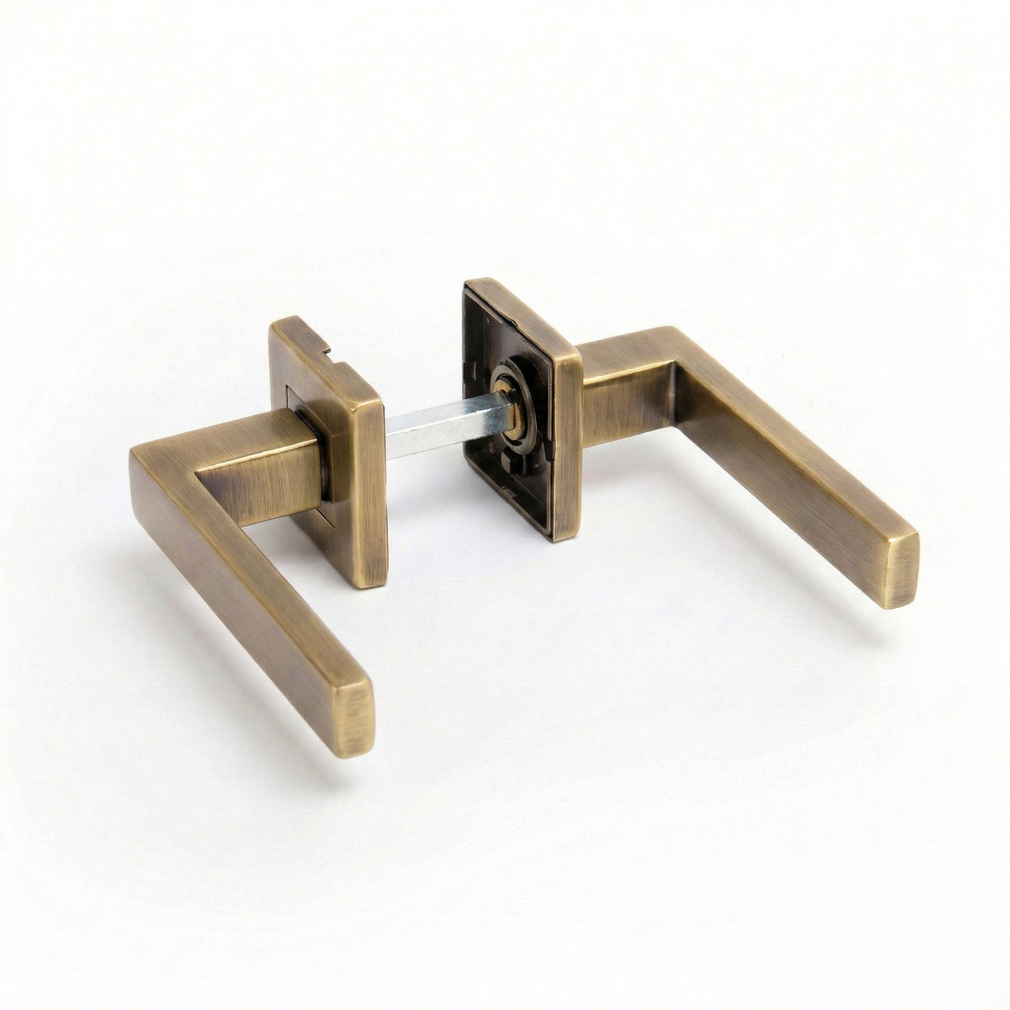 Superior Callisto Lever on Square Rose Handle Set - Antique Brass (123488)