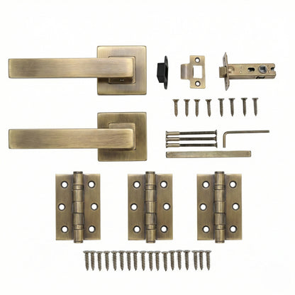 Superior Callisto Lever on Square Rose Handle Set - Antique Brass (123488)