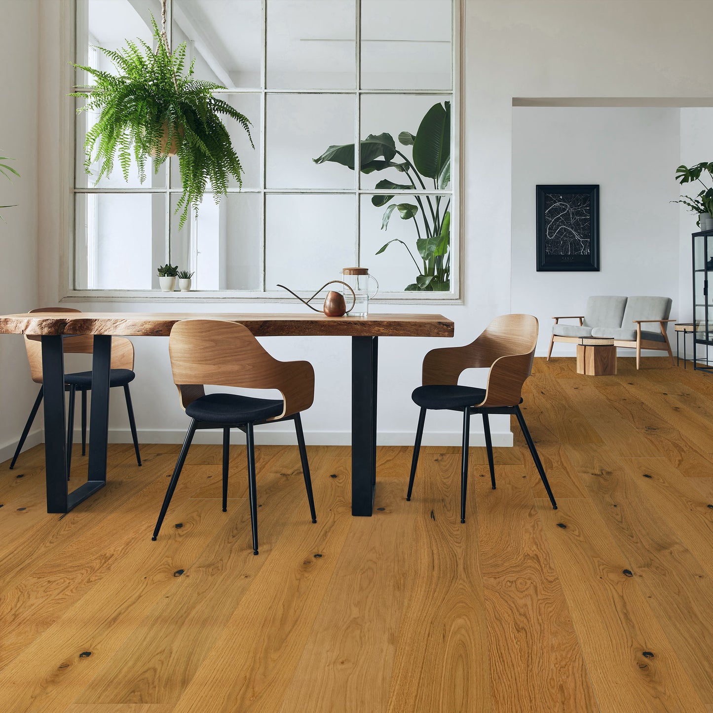 Rustic Oak - 14mm Brushed & oiled Sample (LIBEO14x190CLICK)