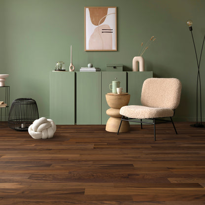 American Walnut - 13mm Engineered 3-Strip Click Real Wood Flooring (LIBEWAL13x210)