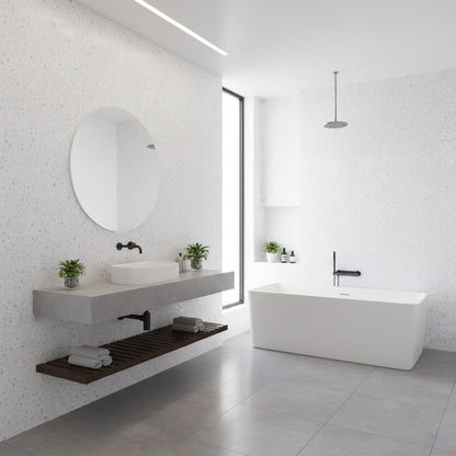 PVC Gloss Shower Wall Panel - White Sparkle (SP4)