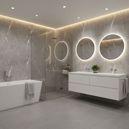 PVC Gloss Shower Wall Panel - Travertine (SP8)
