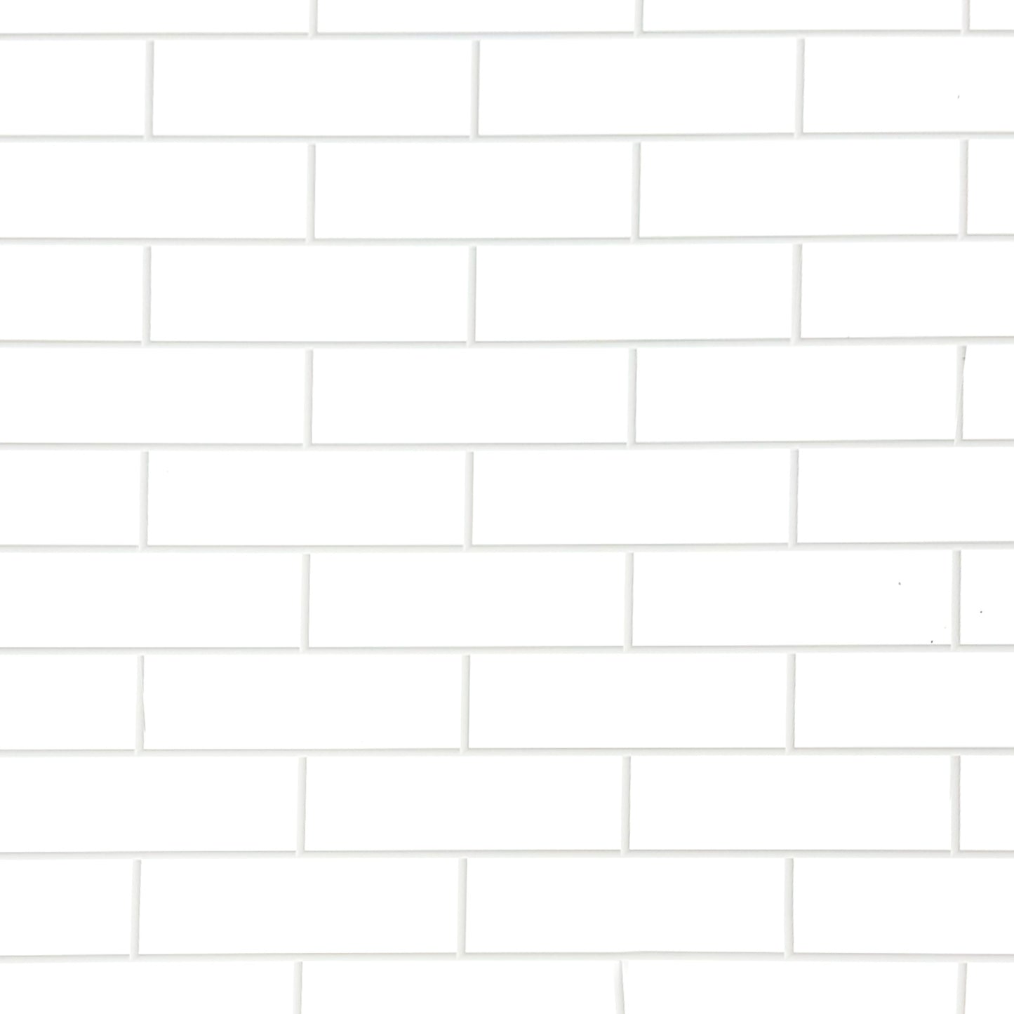 PVC Gloss Shower Wall Panel - London White Brick (SP11)