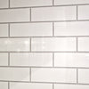 PVC Gloss Shower Wall Panel - London White Brick (SP11)