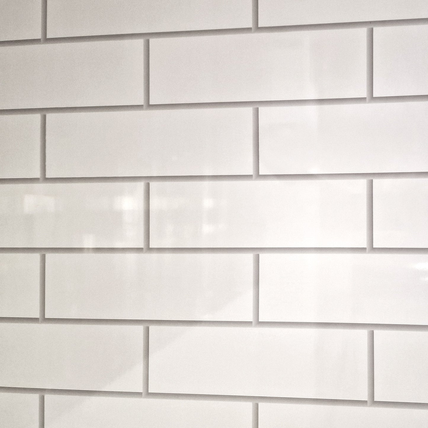 London White Brick - PVC Gloss Waterproof Wall Panelling