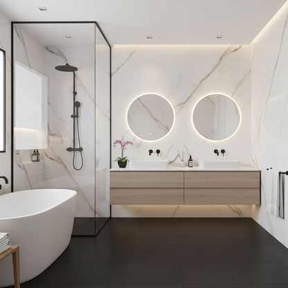 PVC Gloss Shower Wall Panel - Beige (SPRE06)