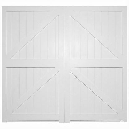 White Primed External Framed, Ledged & Braced Garage Door