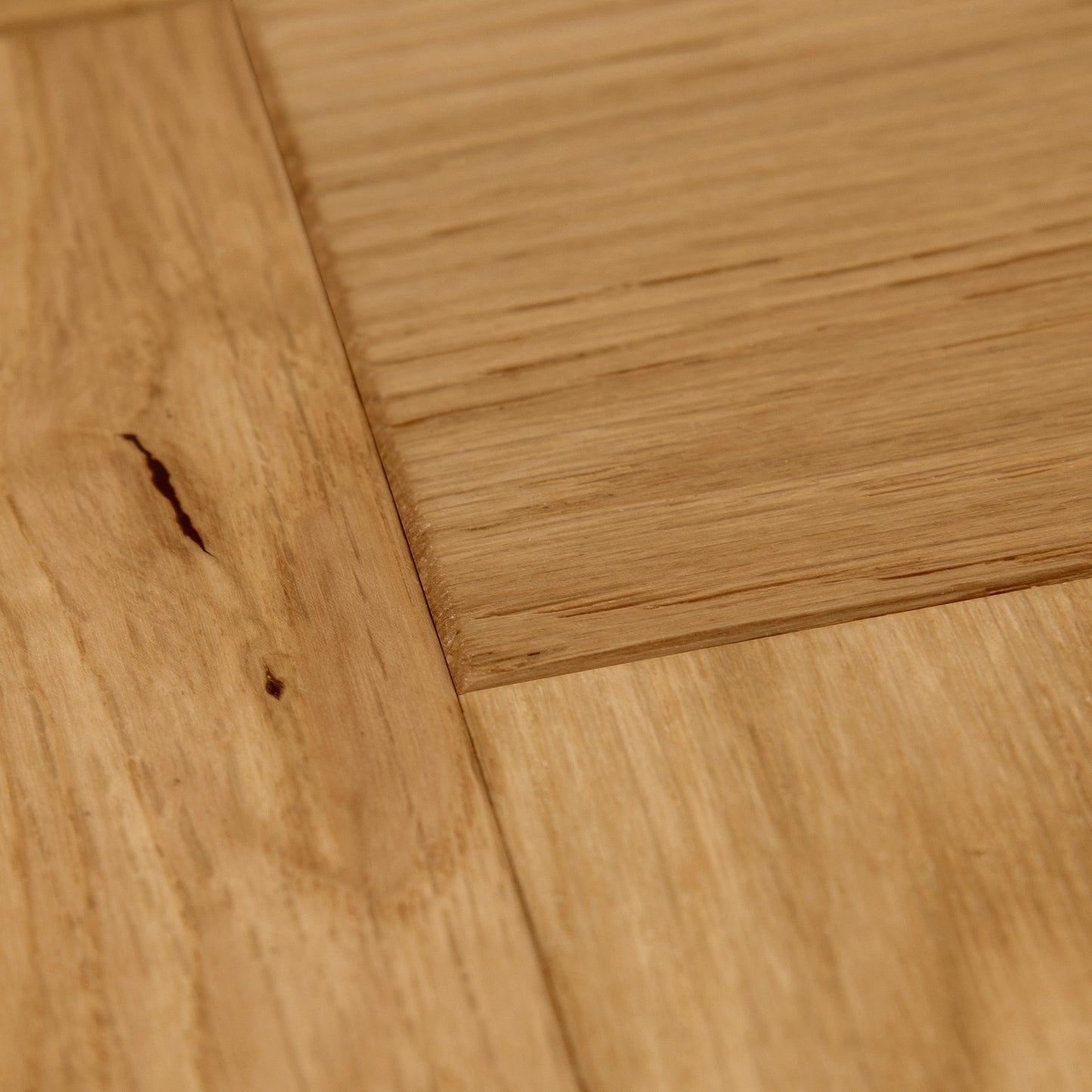 Natural Oak - Herringbone 18mm Brushed and Oiled Solid Real Wood Flooring