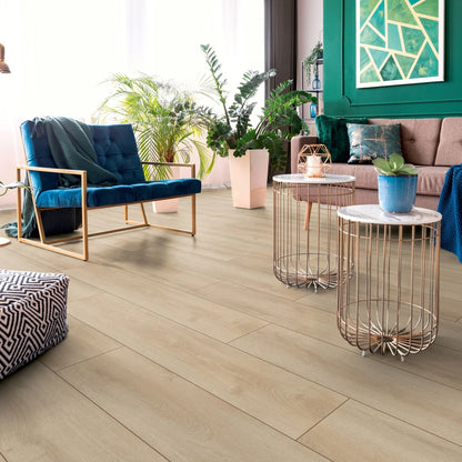 Summer Oak Beige - 8mm Water-Resistant Laminate Flooring (D3902)