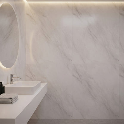 Light Grey Marble - PVC Gloss Waterproof Wall Panelling