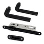 Studio Industrial Round Rose Euro Lock Door Handle Set - Matt Black