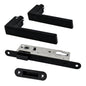 Studio Industrial Square Rose Euro Lock Door Handle Set - Matt Black