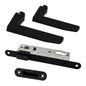 Studio Industrial Slim Edge Square Rose Euro Lock Door Handle Set - Matt Black