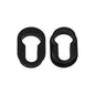 Studio Industrial Euro Lock Oval Escutcheon - Matt Black