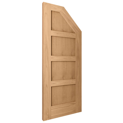 Oak Internal Unfinished Shaker 4 Panel Angled Under-Stair Made-to-Measure Cupboard Door