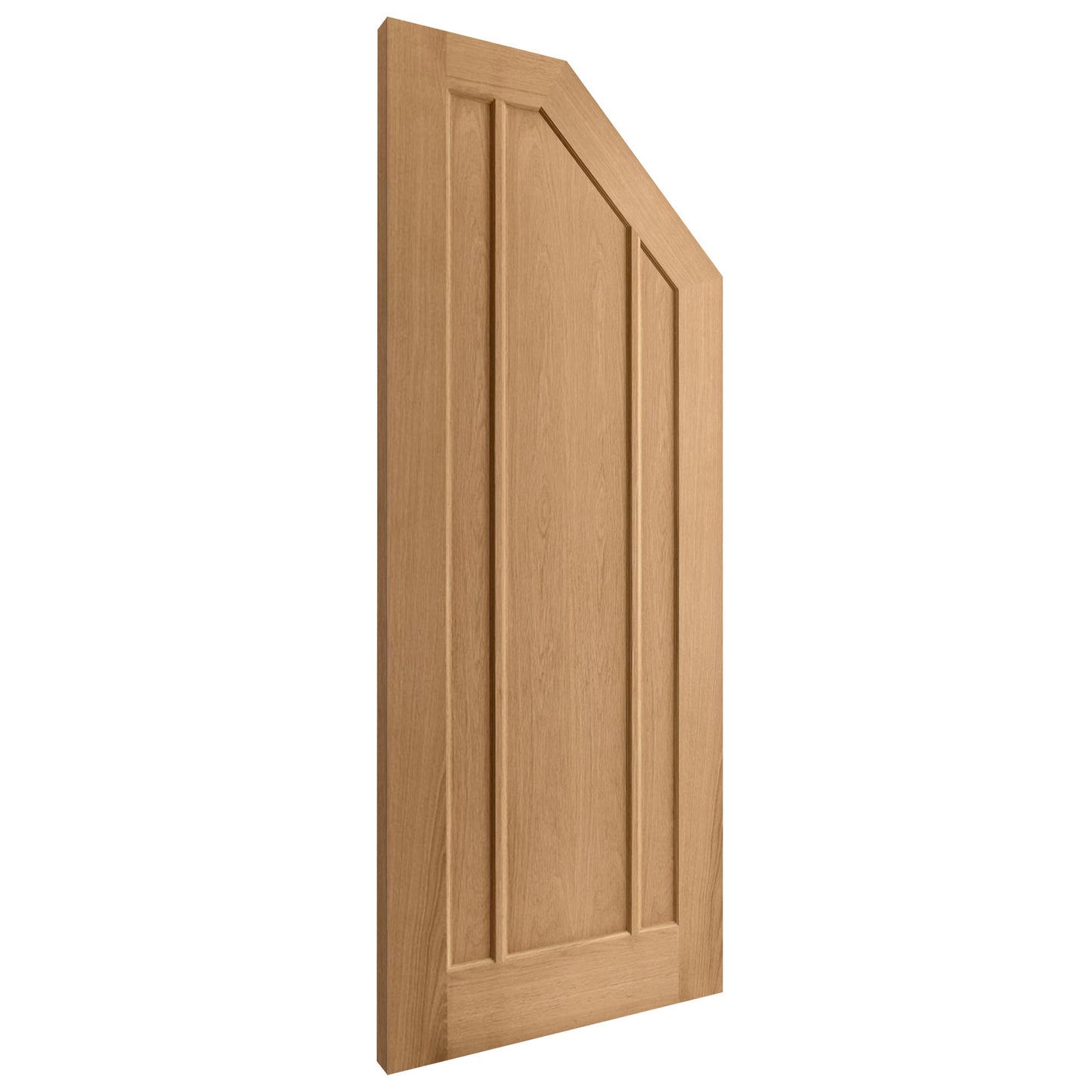 Oak Internal Unfinished Toledo Angled Under-Stair Made-to-Measure Cupboard Door